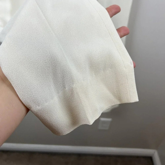 Theory Hartsdale Rosna Crepe Pants Size 2 Ivory Straight Leg Career Work Office - Picture 5 of 9